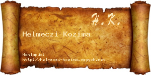 Helmeczi Kozima névjegykártya